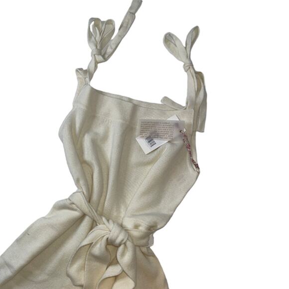 Love Shack Fancy Nala Wool and Cashmere Off White Belted Jumpsuit Size Medium - Picture 3 of 7